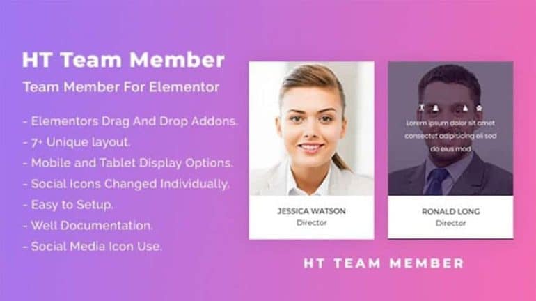 HT Team Member - HT Team Member for Elementor