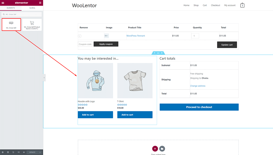 WooLentor Product Cross Sell Widget