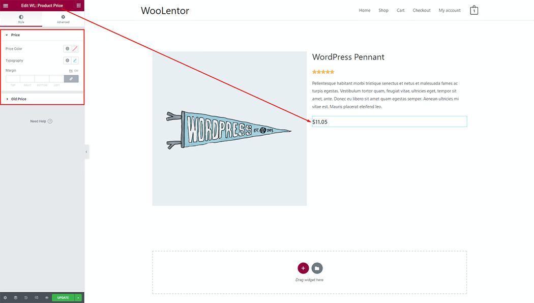 WooLentor Single Product template